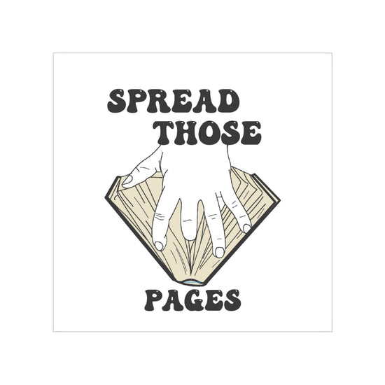 Spread Those Pages Smutty Edition Transparent Square Stickers - Fandom-Made