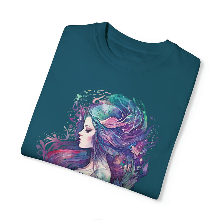 Mermaid Watercolor Unisex Garment-Dyed T-shirt - Fandom-Made