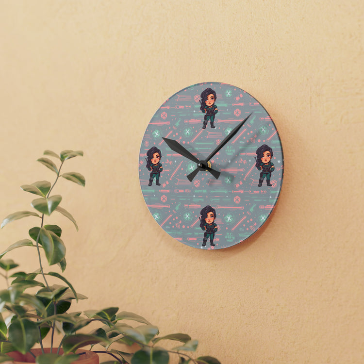 Cara Dune Acrylic Wall Clock - Fandom-Made