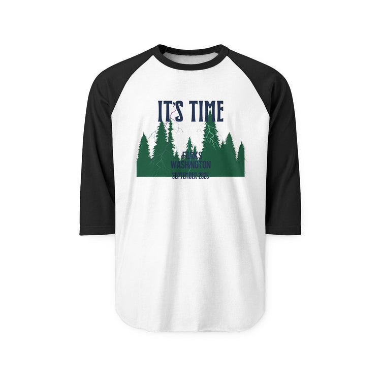 It's Time 3/4 Raglan Shirt - Fandom-Made