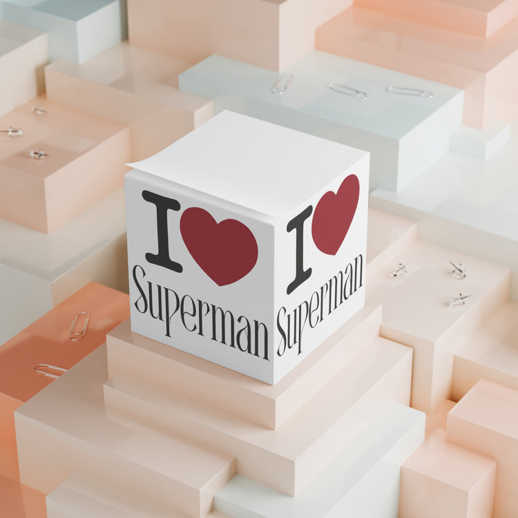 I Love Superman Note Cube