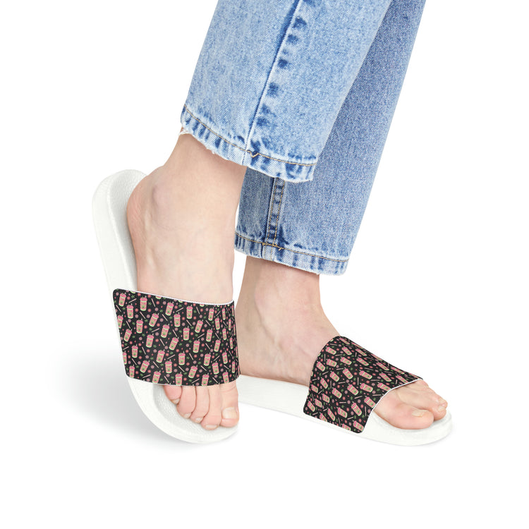 Highly Caffeinated All Over Print Women's Slides - Fandom-Made