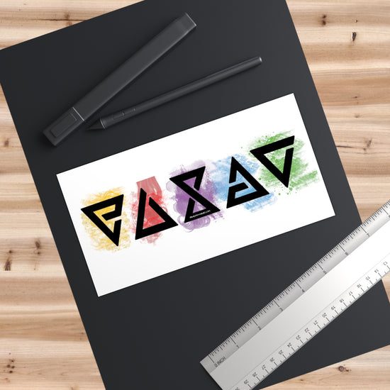 The Witcher Symbols Colored Bumper Stickers - Fandom-Made