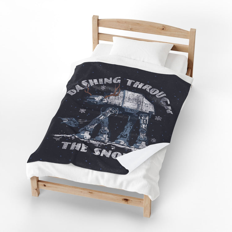 Walker Through The Snow Velveteen Plush Blanket - Fandom-Made