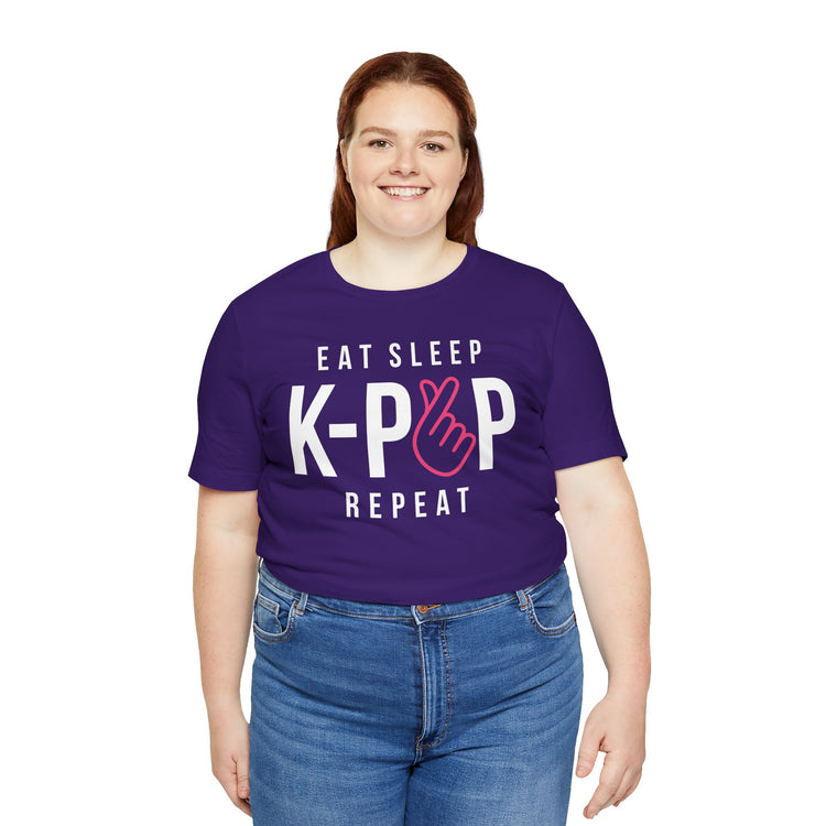 Eat Sleep K-Pop Repeat Unisex T-Shirt - Fandom-Made