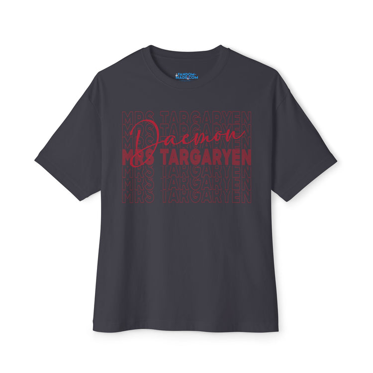 Mrs. Daemon Targaryen Unisex Oversized Boxy Tee