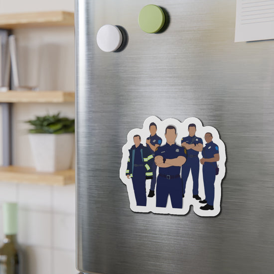 9-1-1 Group Die-Cut Magnet - Fandom-Made