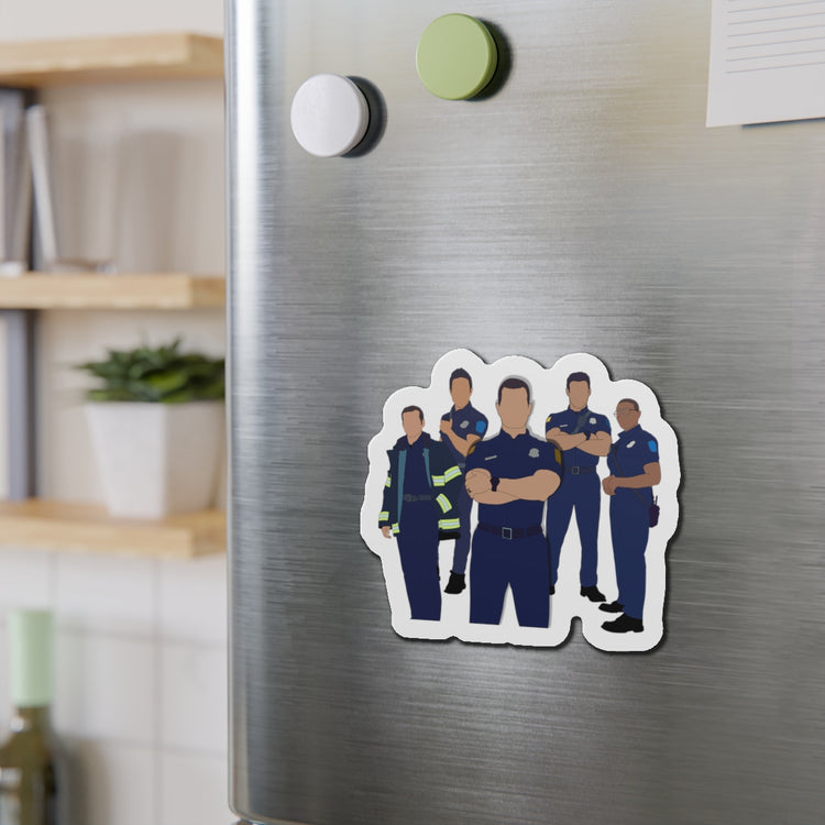 9-1-1 Group Die-Cut Magnet - Fandom-Made