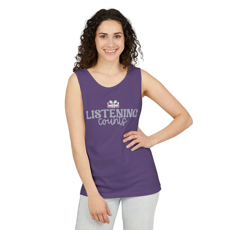 Listening Counts Tank Top - Fandom-Made