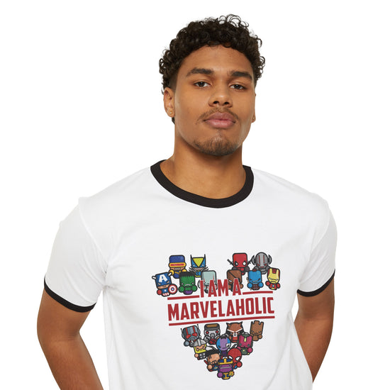 Marvelaholic Ringer T-Shirt - Fandom-Made