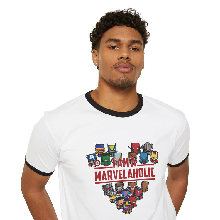 Marvelaholic Ringer T-Shirt - Fandom-Made