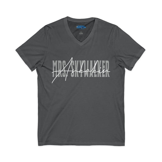 Mrs. Anakin Skywalker V-Neck Tee - Fandom-Made