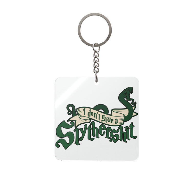 I Don't Give a Slythershit Square Keychain
