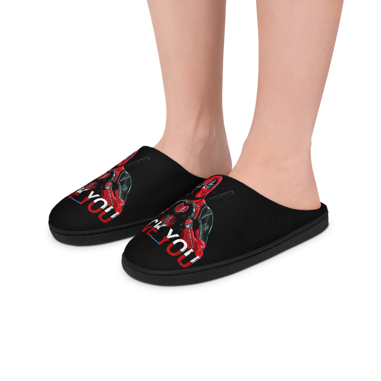 Deadpool Fuck Love Women's Slippers - Fandom-Made