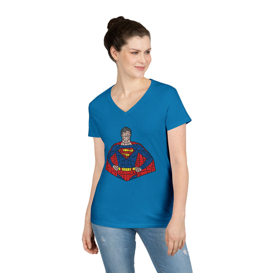 Kryptonian Calligram V-Neck Tee - Fandom-Made