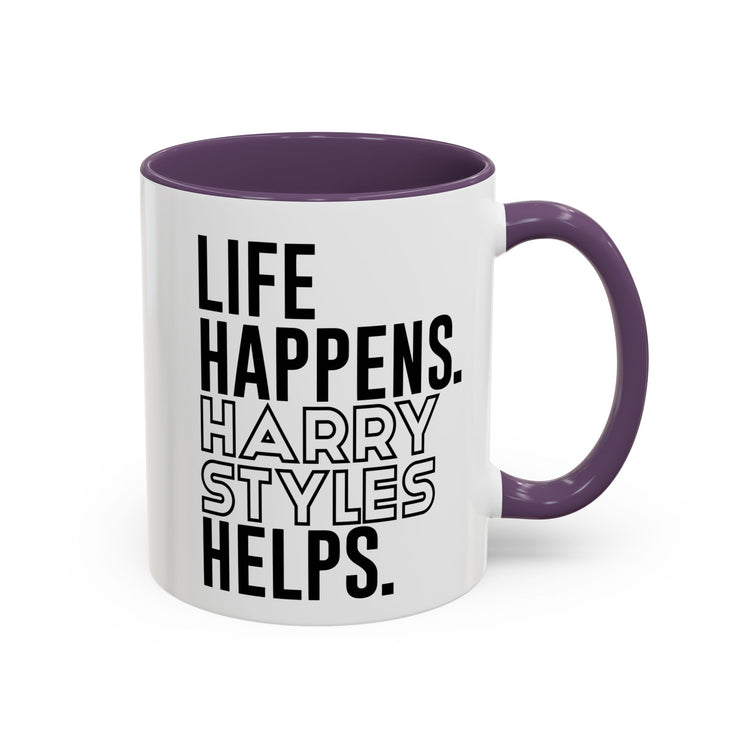 Life Happens Harry Styles Helps Mug - Fandom-Made