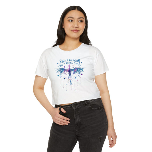 Save a Dragon Crop Top - Fandom-Made