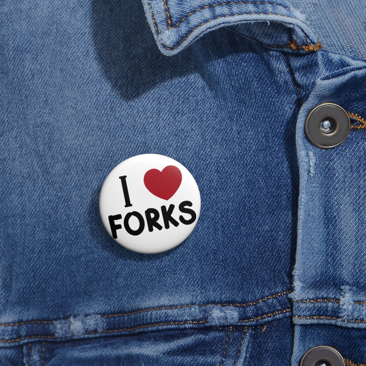 I Love Forks Pin - Fandom-Made