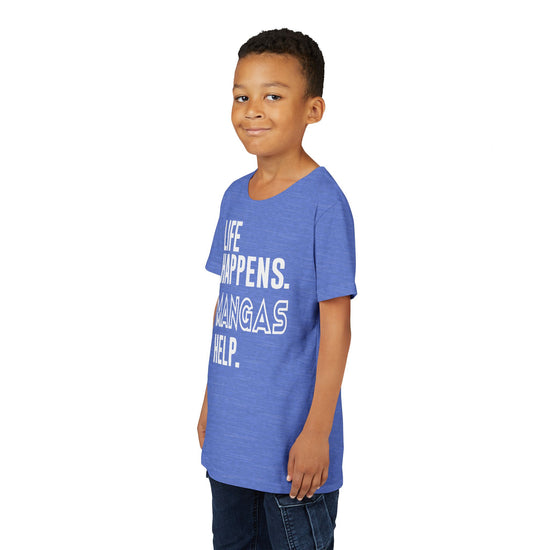Life Happens Mangas Help Youth Tee - Fandom-Made