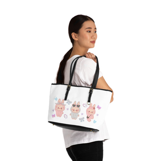 Labubu Coquette Leather Shoulder Bag - Fandom-Made