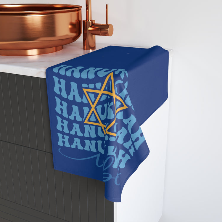 Hanukkah Vibes Hand Towel - Fandom-Made