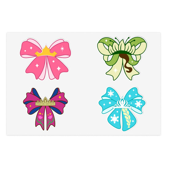 Princess Bows Sticker Sheet - Fandom-Made