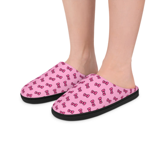 Kitty Bows Women's Slippers - Fandom-Made