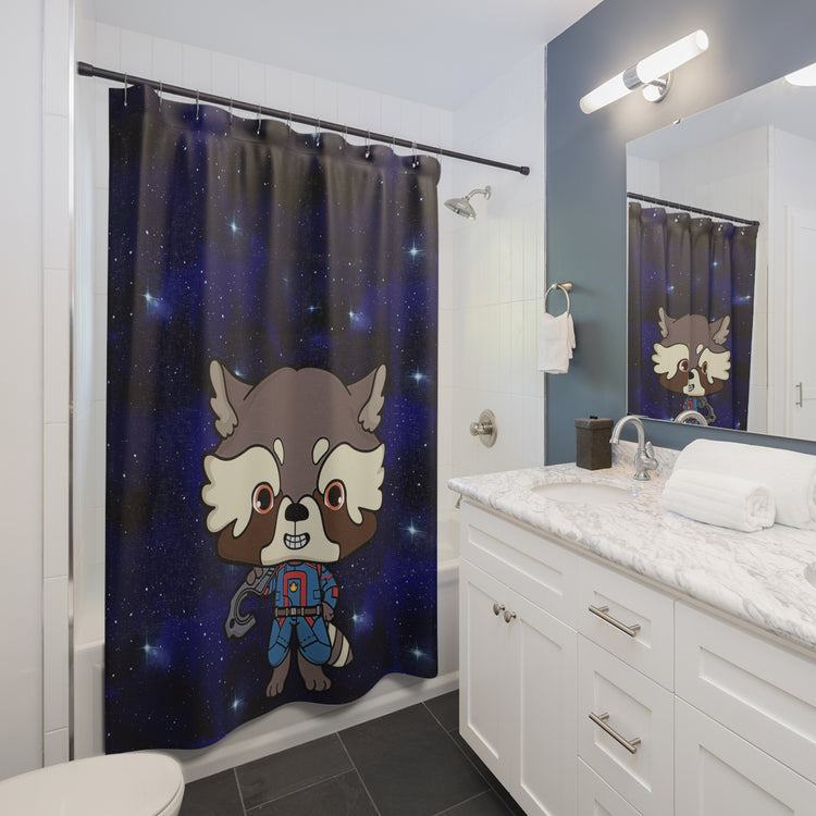 Rocket Raccoon Shower Curtain - Fandom-Made