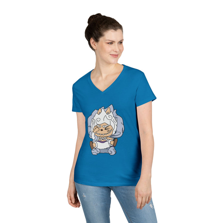 Bubu Monkey V-Neck Tee - Fandom-Made