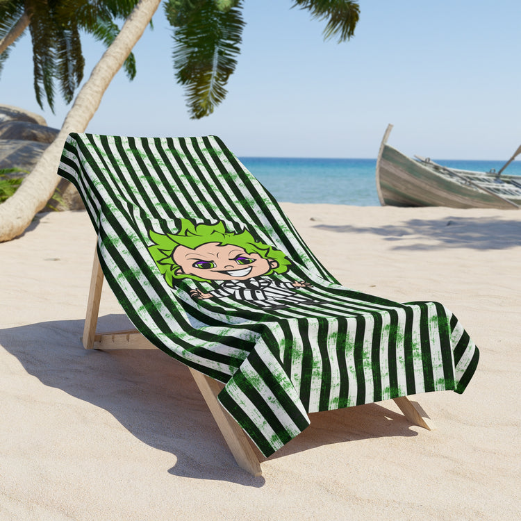 Beetlejuice All-Over Print Beach Towel - Fandom-Made