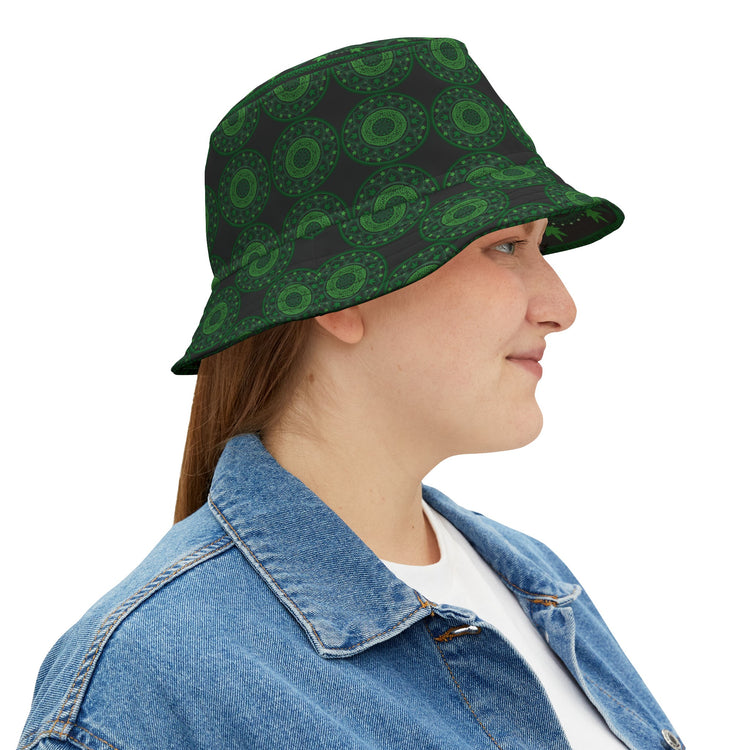 Weed Mandala All-Over Print Bucket Hat - Fandom-Made