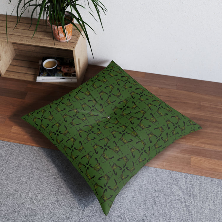 Loki Helmet All-Over-Print Tufted Floor Pillow - Fandom-Made