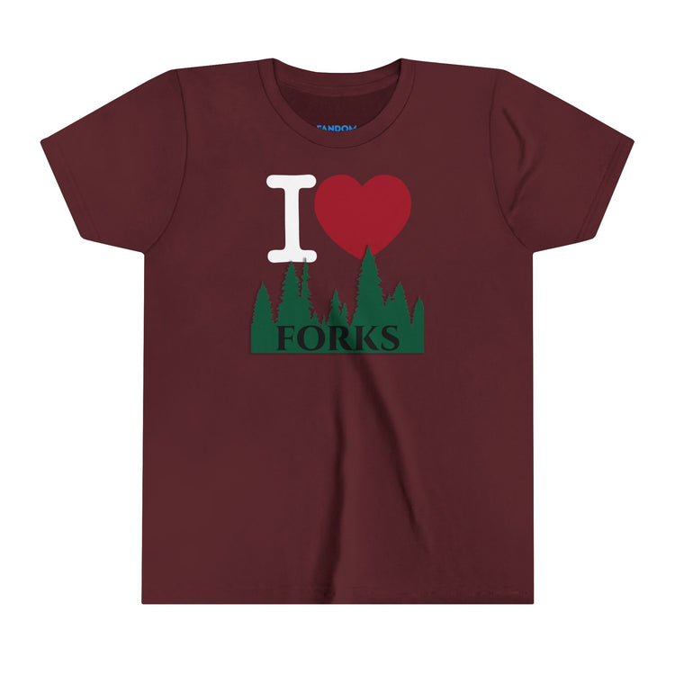 I Love Forks Youth Tee - Fandom-Made