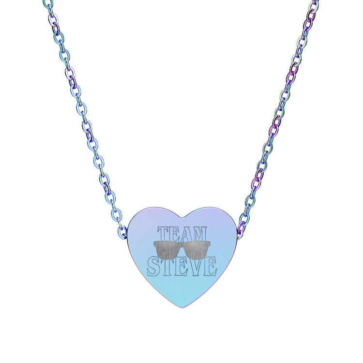 Team Steve Heart Necklace