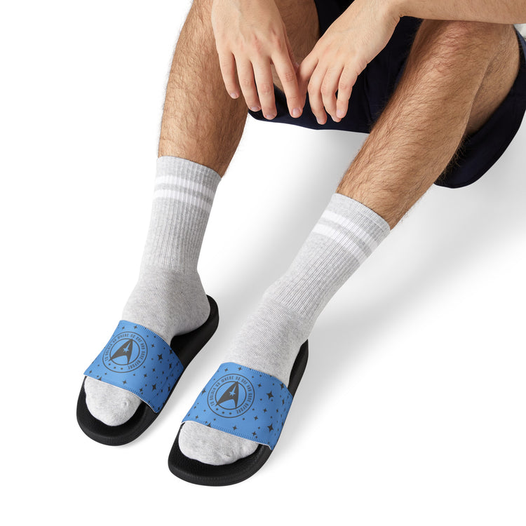 To Boldly Go Men's Slides - Fandom-Made
