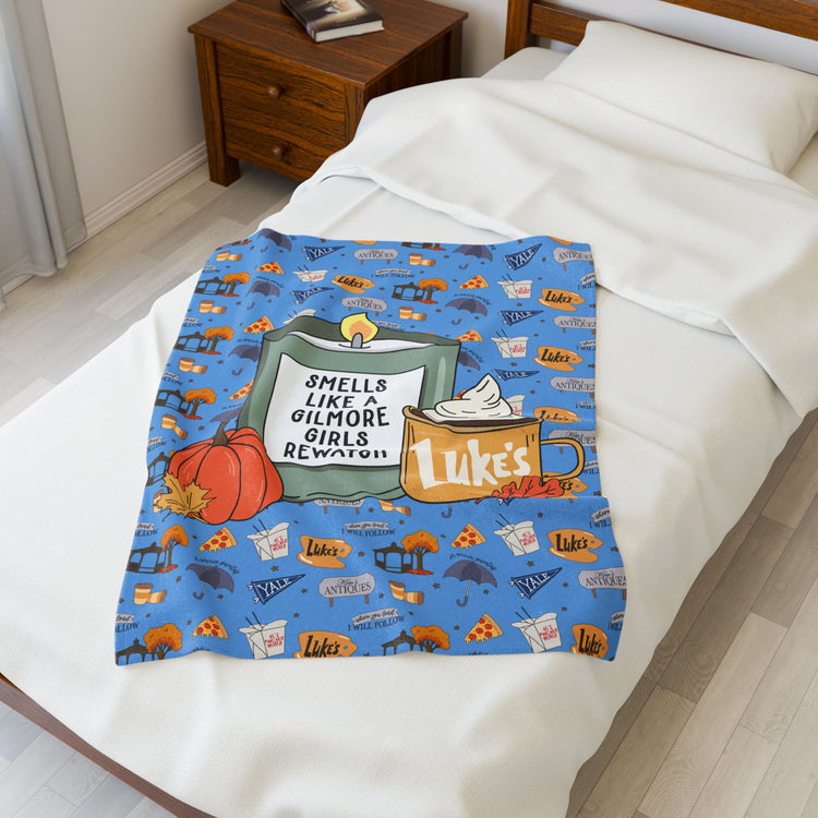 Gilmore Girls Rewatch Velveteen Plush Blanket - Fandom-Made