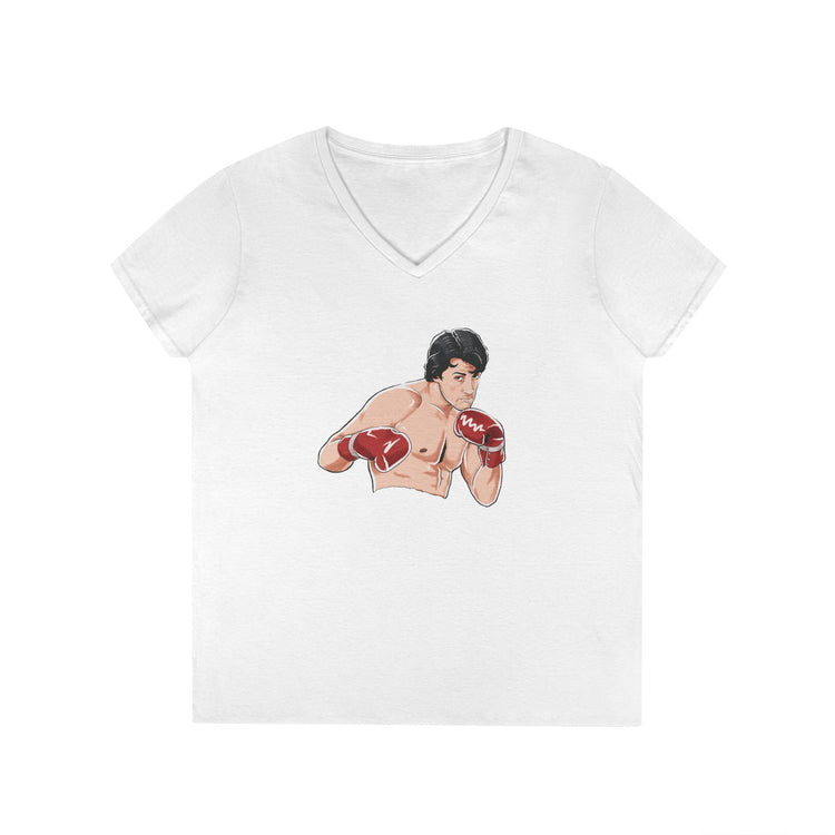 YO Adrian Ladies' V-Neck Tee - Fandom-Made