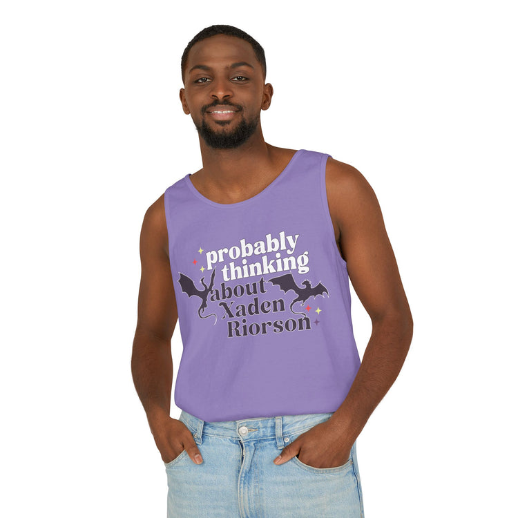 Thinking of Xaden Riorson Tank Top - Fandom-Made
