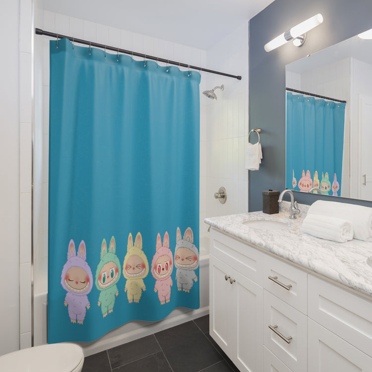 Bunny Time Shower Curtain - Fandom-Made