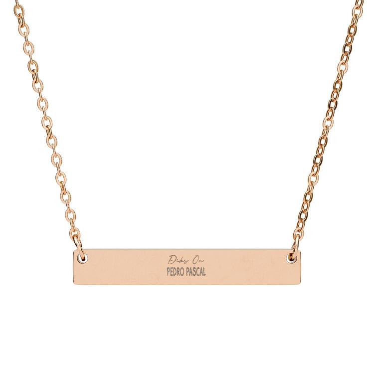 Dibs On Pedro Horizontal Bar Necklace - Fandom-Made