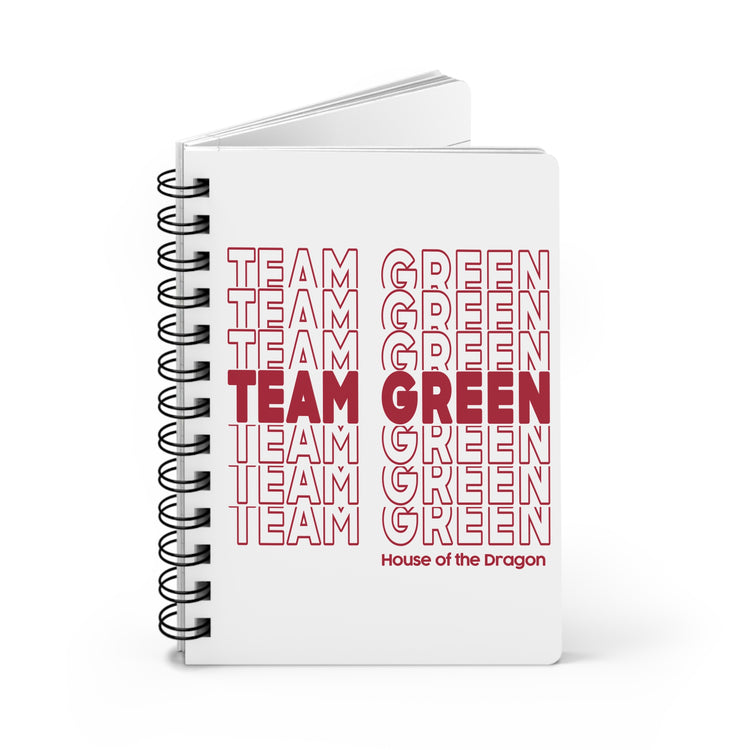Team Green Spiral Bound Journal
