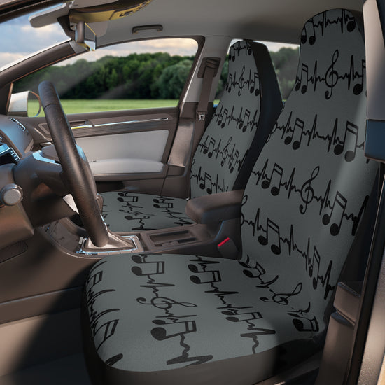My Heart Beats For Music Car Seat Cover - Fandom-Made