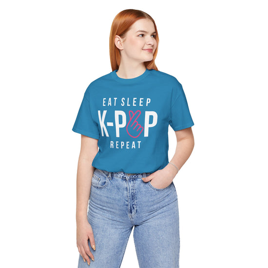 Eat Sleep K-Pop Repeat Unisex T-Shirt - Fandom-Made