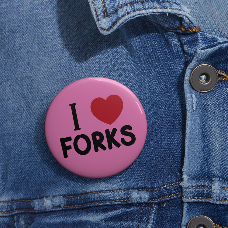 I Love Forks Pin - Fandom-Made