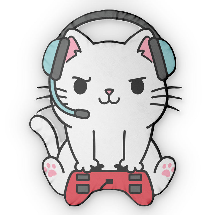 Good Gamer Cat-Shaped Pillow - Fandom-Made