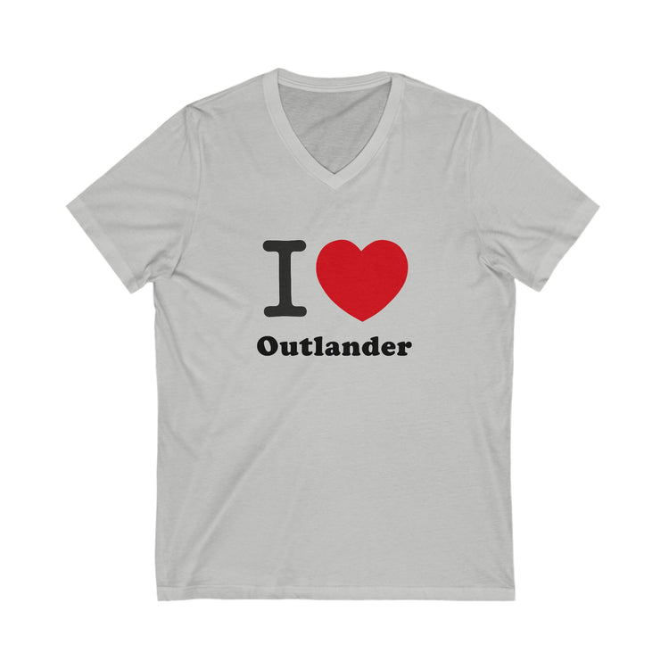 I Love Outlander V-Neck Tee - Fandom-Made