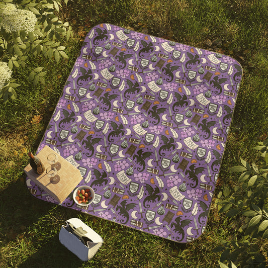 Fourth Wing Collage Picnic Blanket - Fandom-Made