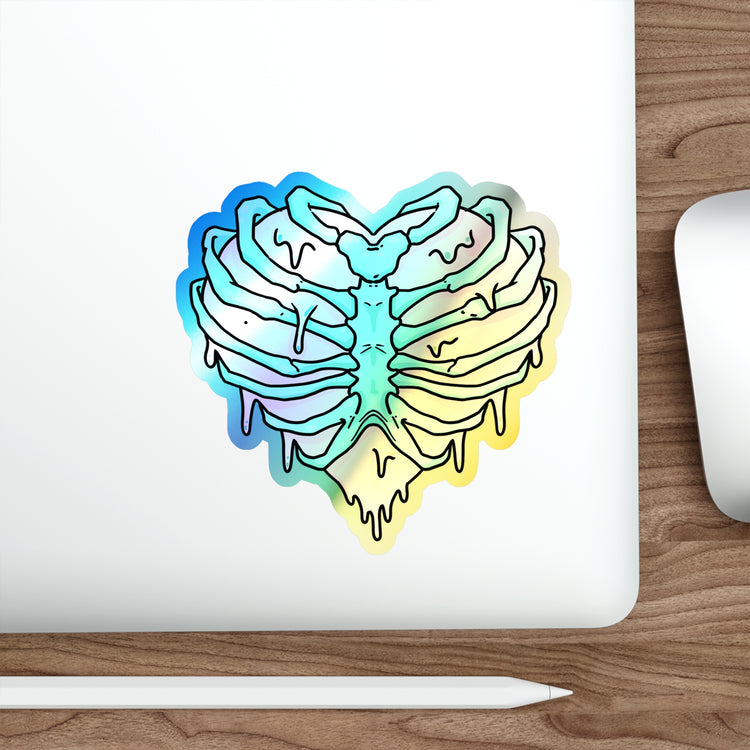 Heart O'Ribs Holographic Sticker - Fandom-Made