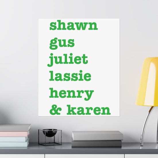 Psych Names Poster - Fandom-Made