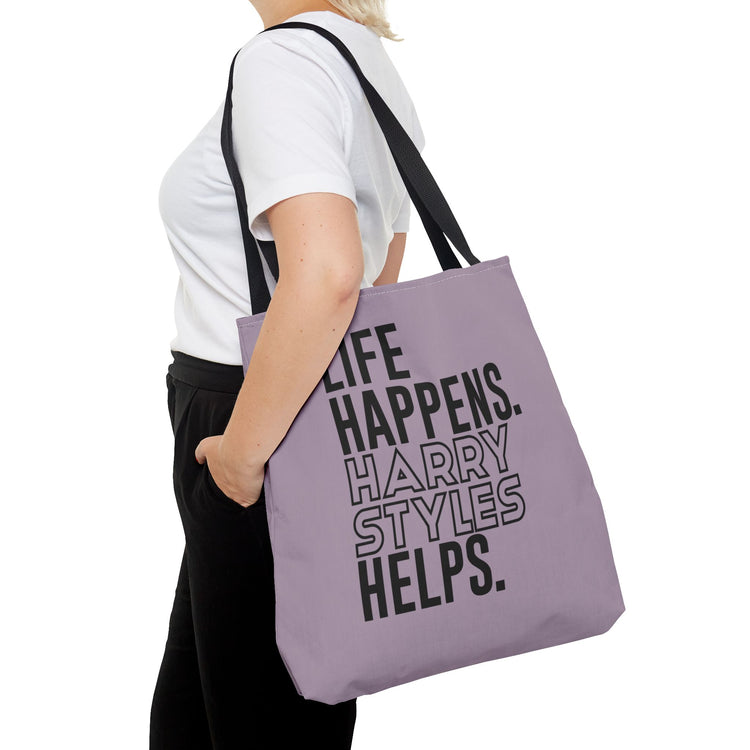 Life Happens Harry Styles Helps Tote Bag